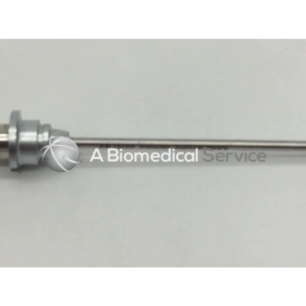Silver karl storz 28147 bv dilator with a threaded metallic handle and a curved sharf ac5-332 shaft