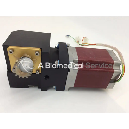 Kollmorgen powerpac k32hrhk-lnk-ns-00 black and maroon 1.8 degree step motor with gold mounting plate and silver accents