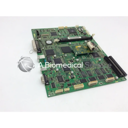Green konica circuit control board with black integrated circuits and connectors for electronic device management