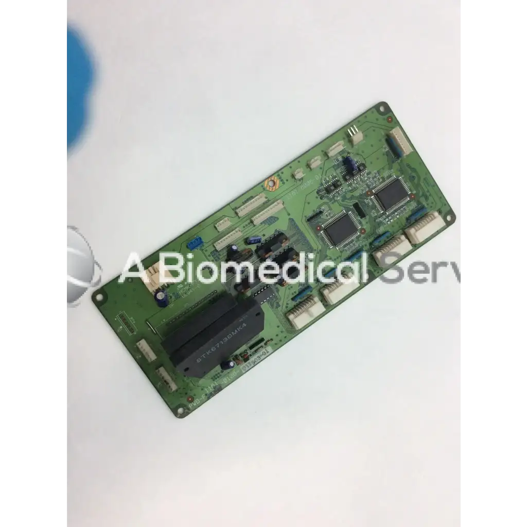 Konica minolta green rectangular pwb-f board with black and silver electronic components stk6713bmk4 bbcf1-1