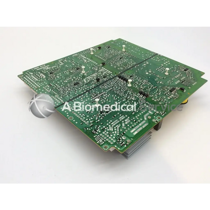 Green konika minolta power supply board mpw4961 with silver soldered connections and white plastic standoffs