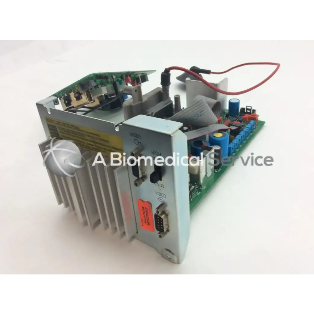 Gray metallic industrial circuit board lares 105 8219 253 3677.1 with heat sink and connectors bbce5-3 model