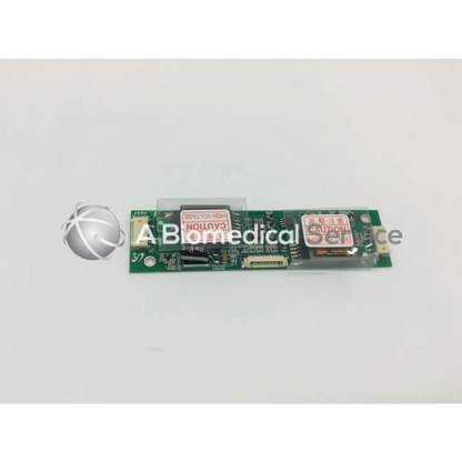 Green circuit board with black components and red warning labels for lcd inverter board gh166a product use