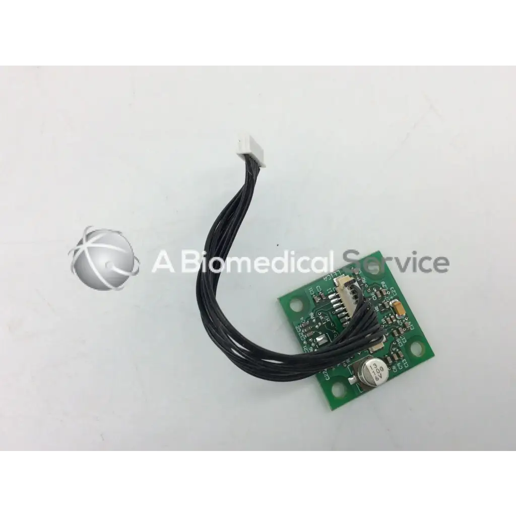 Leica 13950-451 rev a green rectangular board bbcc1-6 with black wiring and white connector for electronic use