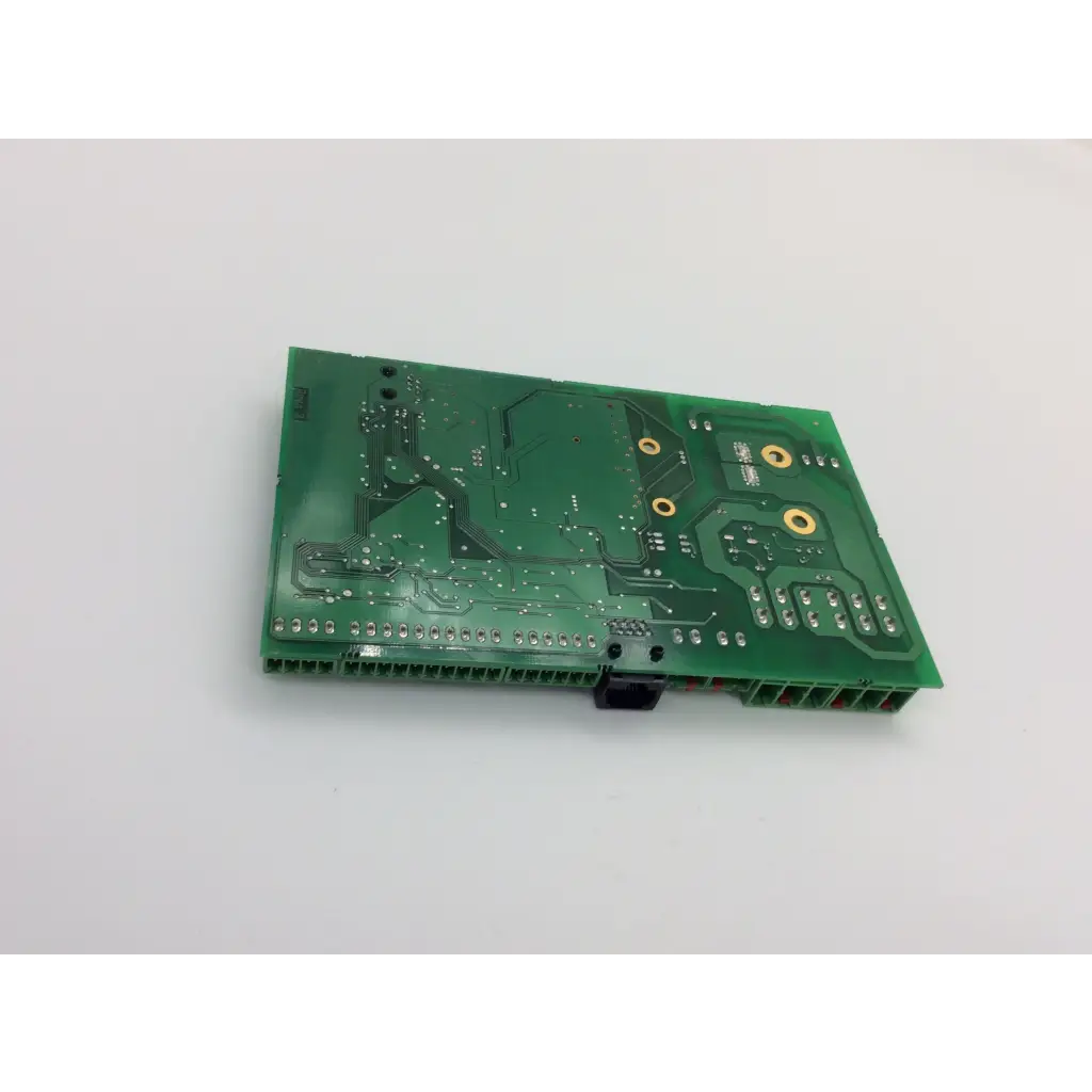 Green rectangular leica 699000180 cm1950 slave controller pcb board with gold connectors and silver solder points