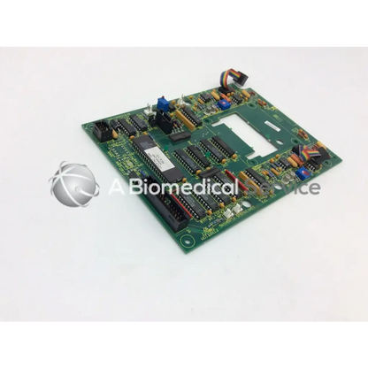 Leica A/N 12450-925 board green printed circuit board with black integrated circuits and blue yellow capacitors