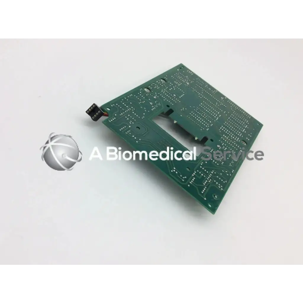 Leica a n 12450 925 board green rectangular circuit board with intricate copper traces and black connector on corner