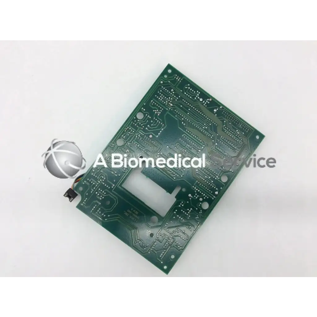Leica a n 12450-925 board green rectangular circuit board with intricate silver traces and small black edge components
