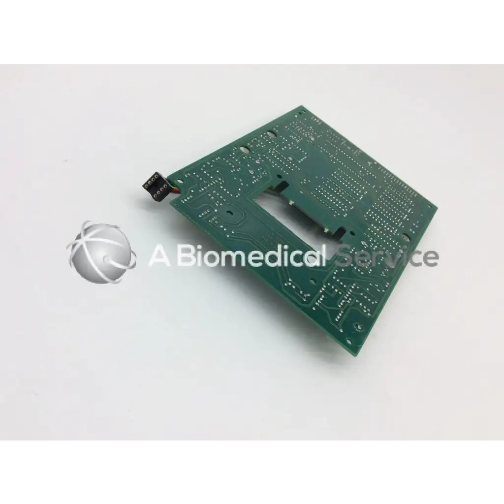 Leica a/n 12450-925 green rectangular circuit board with intricate silver traces and black connector on one corner