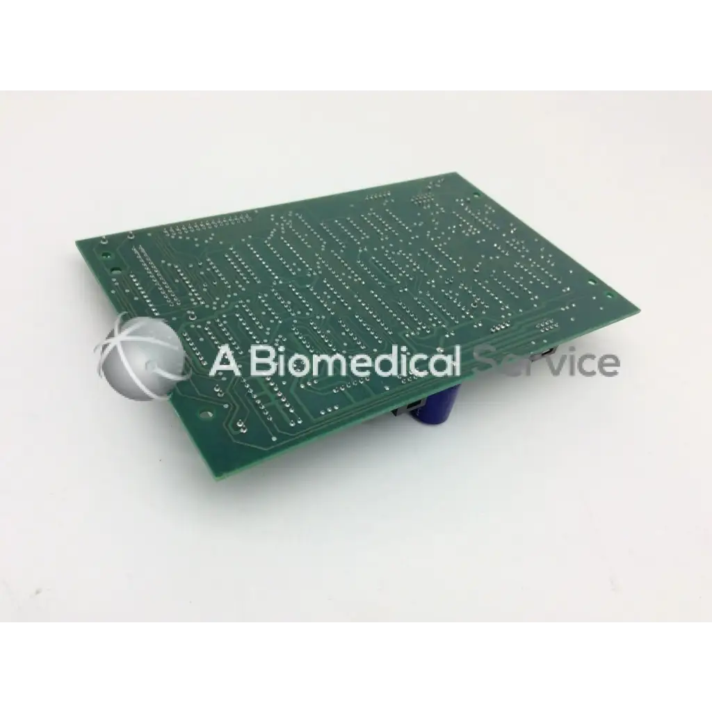 Leica inc a n 12450-457 rev a green circuit board with silver solder points and white spherical component on left side