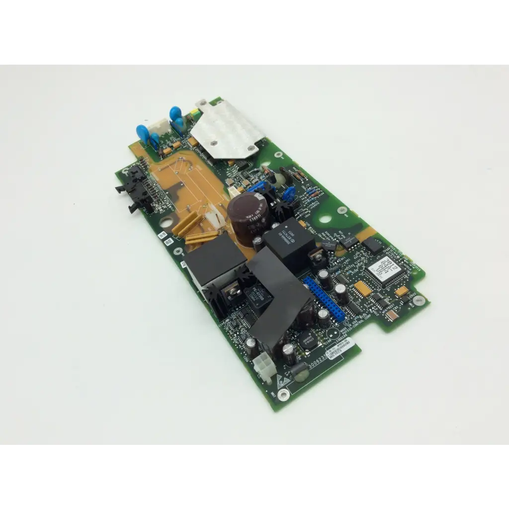 Green pcb board with black and brown components for lifepak 12 biphasic module therapy system 3006234-07