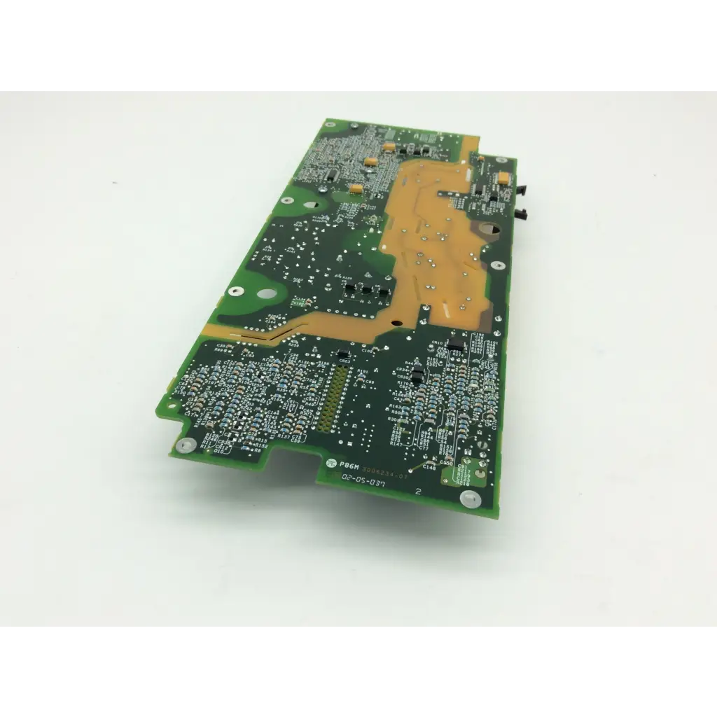 Green printed circuit board with gold traces and components for lifepak 12 biphasic module therapy system pcb board
