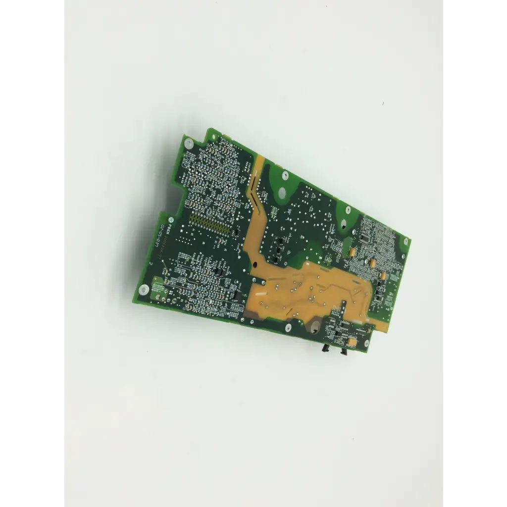 Green lifepak 12 biphasic module therapy pcb board with gold traces and electronic components for medical use