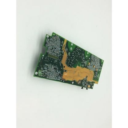 Green lifepak 12 biphasic module therapy pcb board with gold traces and electronic components for medical use