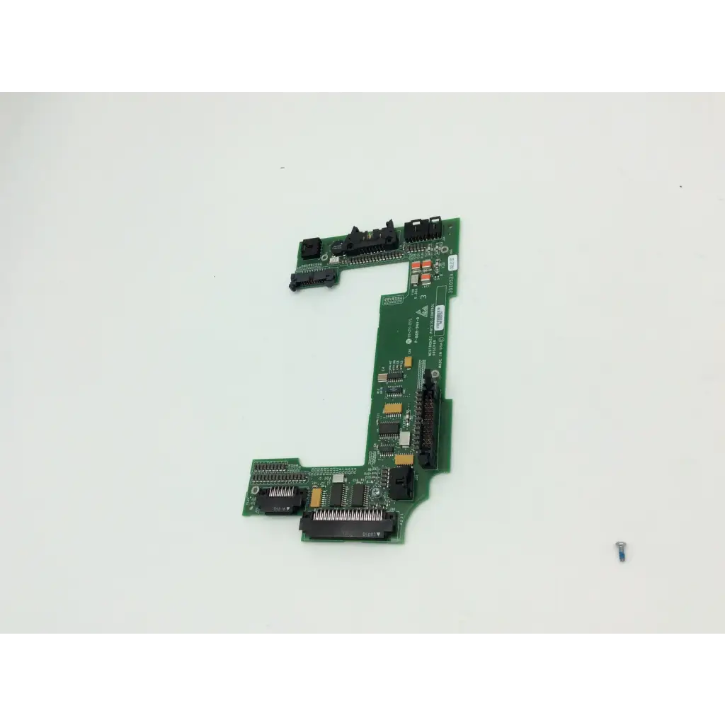 Green circuit board with black connectors and gold components for lifepak 12 patient monitor parts board 3010524-04b