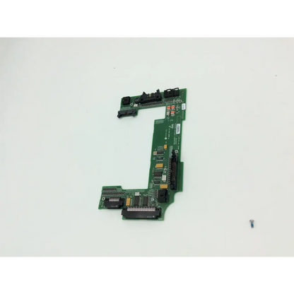 Green circuit board with black connectors and gold components for lifepak 12 patient monitor parts board 3010524-04b