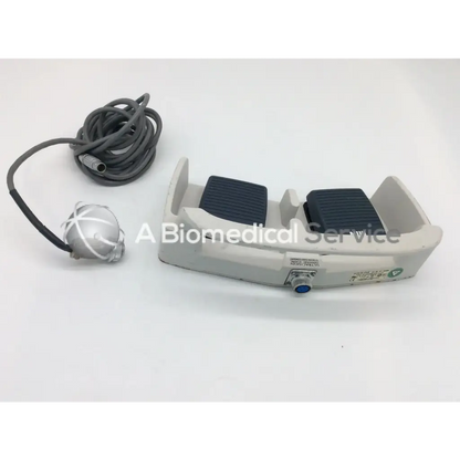Gray and black linemaster aquiline 971-swnom ultracision harmonic scalpel footswitch with coiled gray cable
