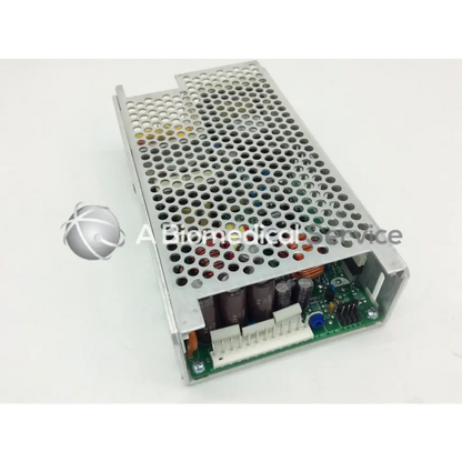 Silver perforated metal power supply unit with visible circuit board featuring ce-150-4102 integrated power design