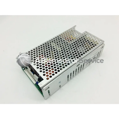 Silver perforated metal ce-150-4102 power supply unit with integrated power design and visible circuit board wiring