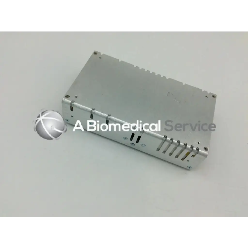 Silver metallic rectangular ce-150-4102 power supply unit with ventilation slots and integrated power design mounting hardware