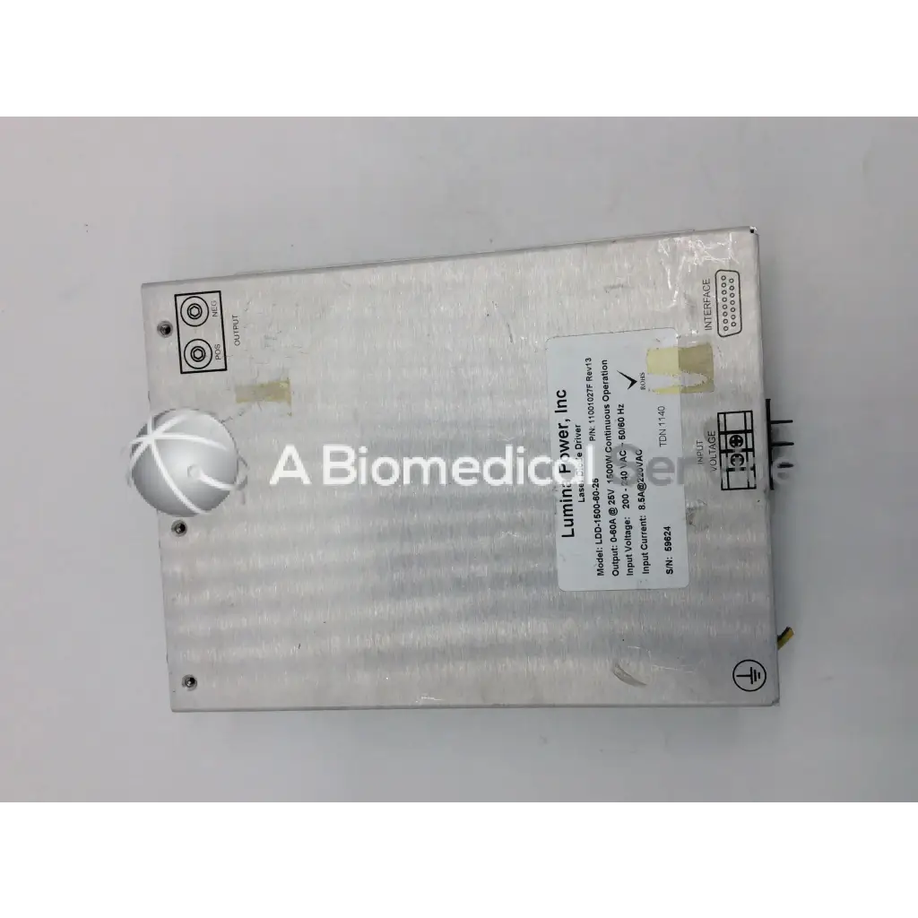 Load image into Gallery viewer, A Biomedical Service Lumina Power LDD-1500-60-25 11001027F Laser Diode Driver with Controller 750.00