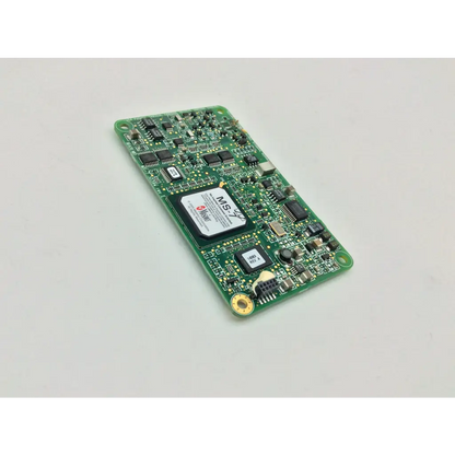 Green masimo spo2 ms-11 pcb board with black integrated circuits and white label marked msx on its surface