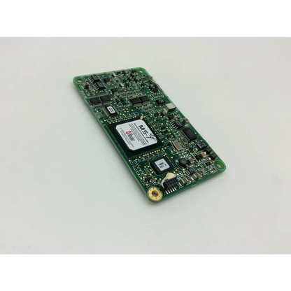 Green rectangular pcb board with black integrated circuits and white mss logo label for masimo spo2 ms-11 device