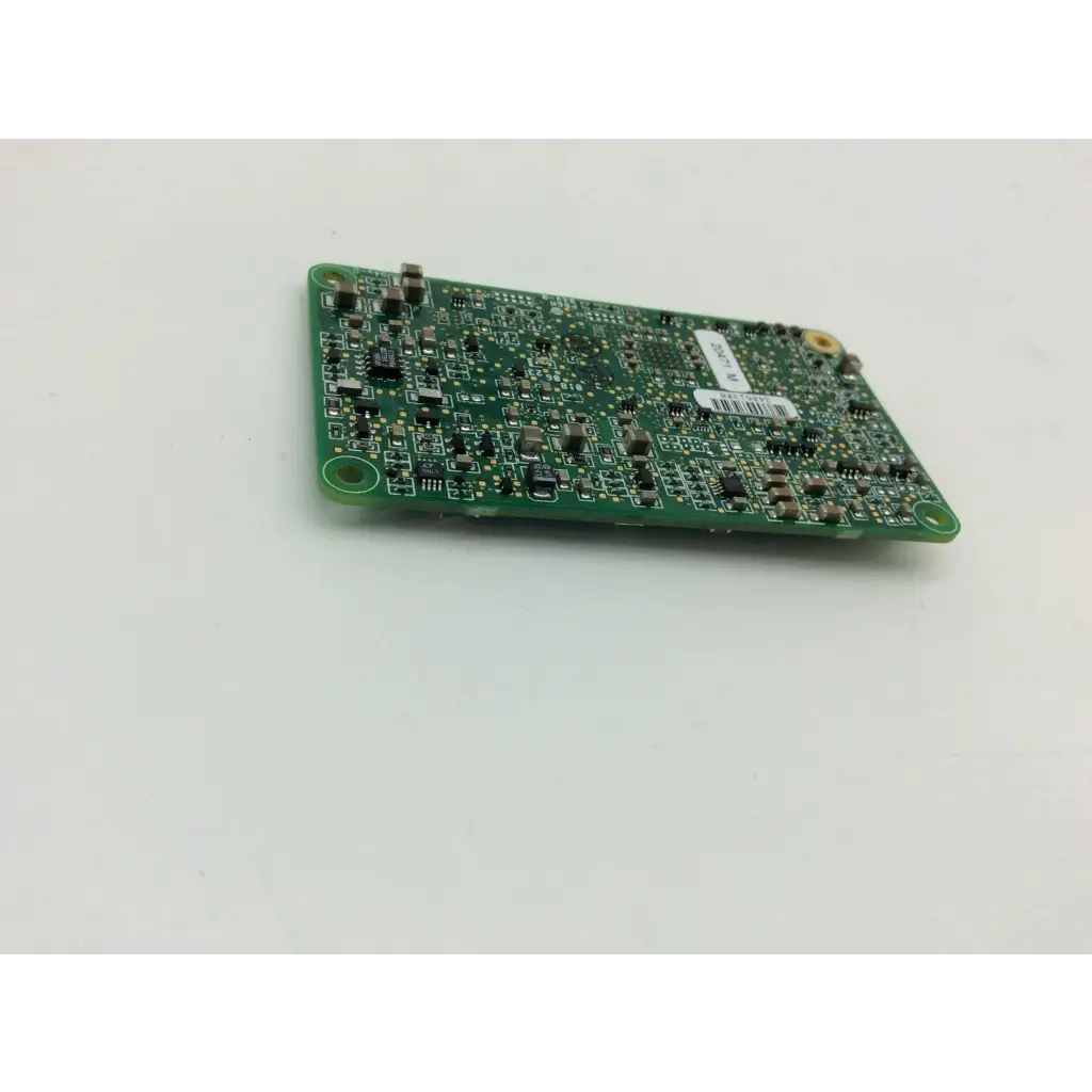 Green rectangular masimo spo2 ms-11 pcb board with electronic components and white barcode label for spo2 monitoring