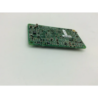 Green rectangular masimo spo2 ms-11 pcb board with electronic components and white barcode label for spo2 monitoring