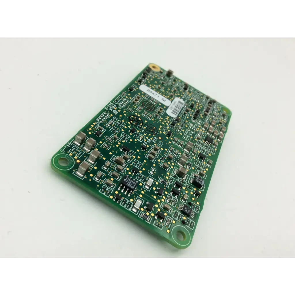 Green rectangular pcb board with electronic components and white label for masimo spo2 ms-11 sensor use
