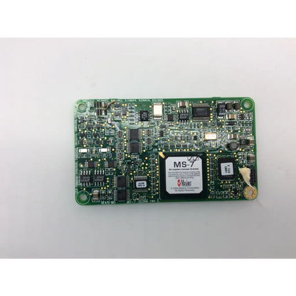 Green masimo spo2 ms-11 pcb board with black and silver electronic components labeled ms-7 for spo2 devices