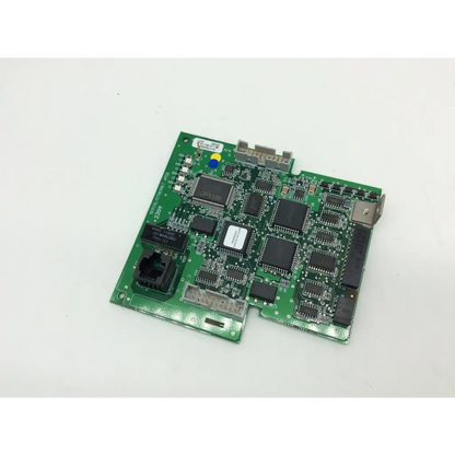 Green pcb board b14750400a with black integrated circuits and silver connectors for mettler toledo 16449600a serial ethernet
