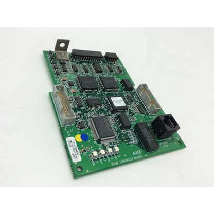 Green printed circuit board with black integrated circuits and connectors for mettler toledo 16449600a pcb board b14750400a