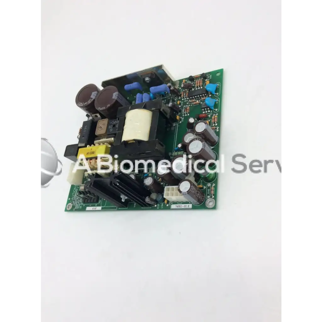 Mint mazak 700156-007 rev a green circuit board with brown capacitors blue connectors and black transformer