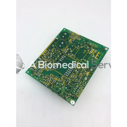 Mint mazak 700156-007 rev a green rectangular circuit board with gold traces and silver solder points with components