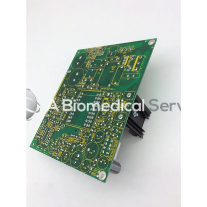 Mint mazak 700156-007 rev a green circuit board with gold-traced pathways and mounted electronic components