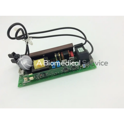 Green circuit board with black wires and electronic components of mitsubishi 938p069010 lamp ballast