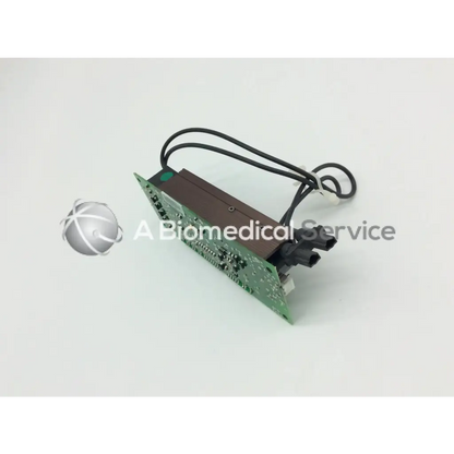 Green circuit board with black wiring and brown component in mitsubishi 938p069010 lamp ballast for projector use