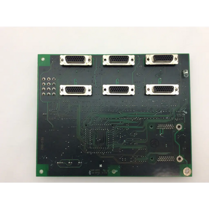 Green printed circuit board with six silver d-sub connectors for north american drager asm 4114376 h board