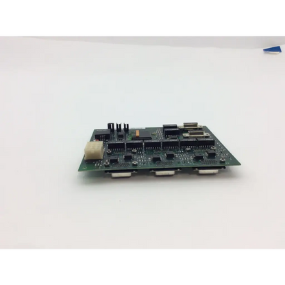 Green printed circuit board with black integrated circuits and connectors for north american drager asm 4114376 h board