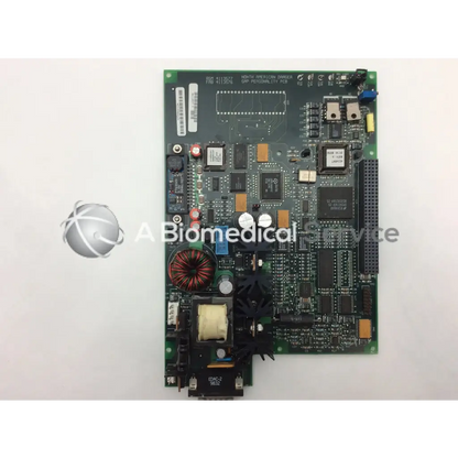 Green circuit board labeled hda-1024 with black orange components and red coil transformer for north american drager gap personality pcb