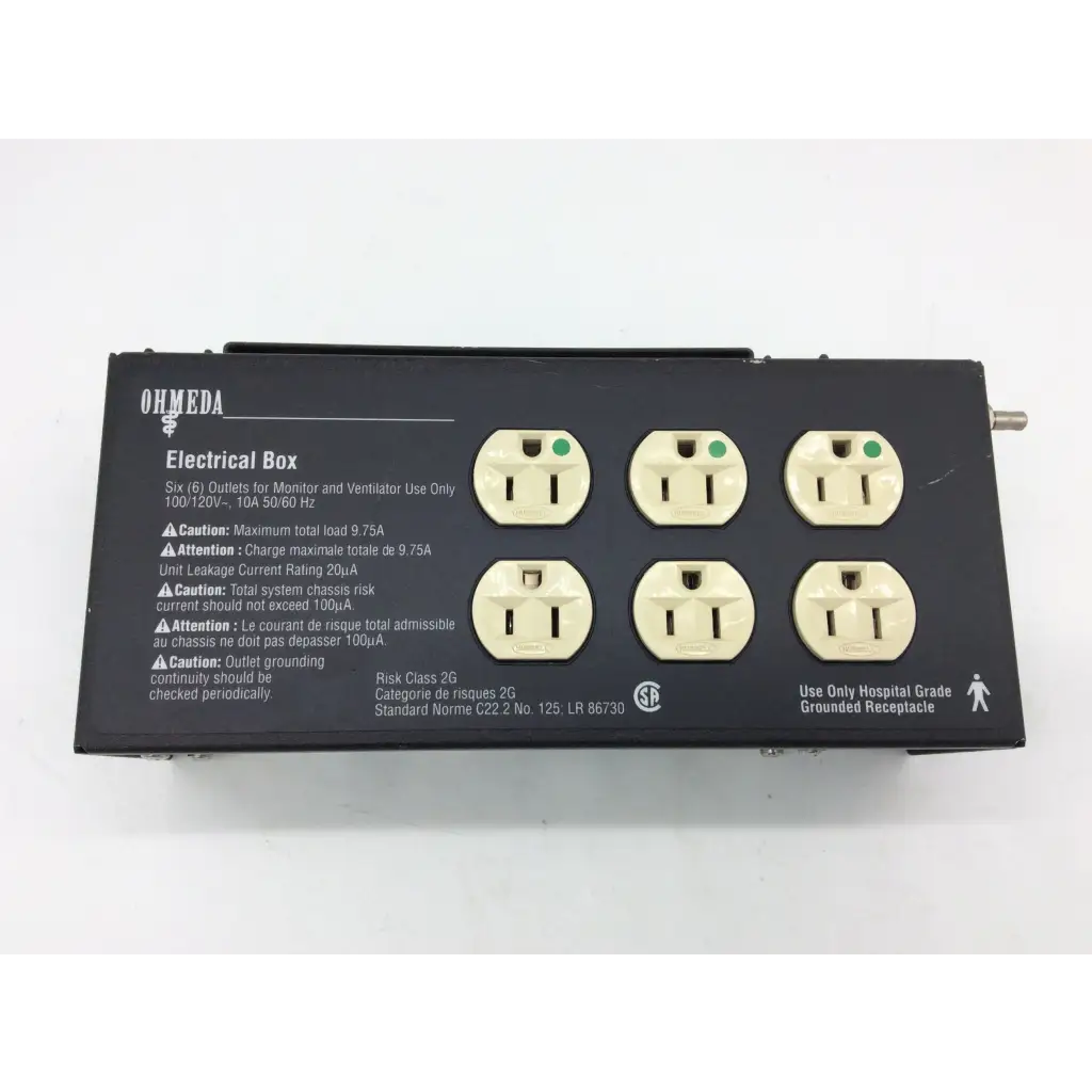 Load image into Gallery viewer, Ohmeda 1001-8945-000 6-Outlet Electrical Box Risk Class