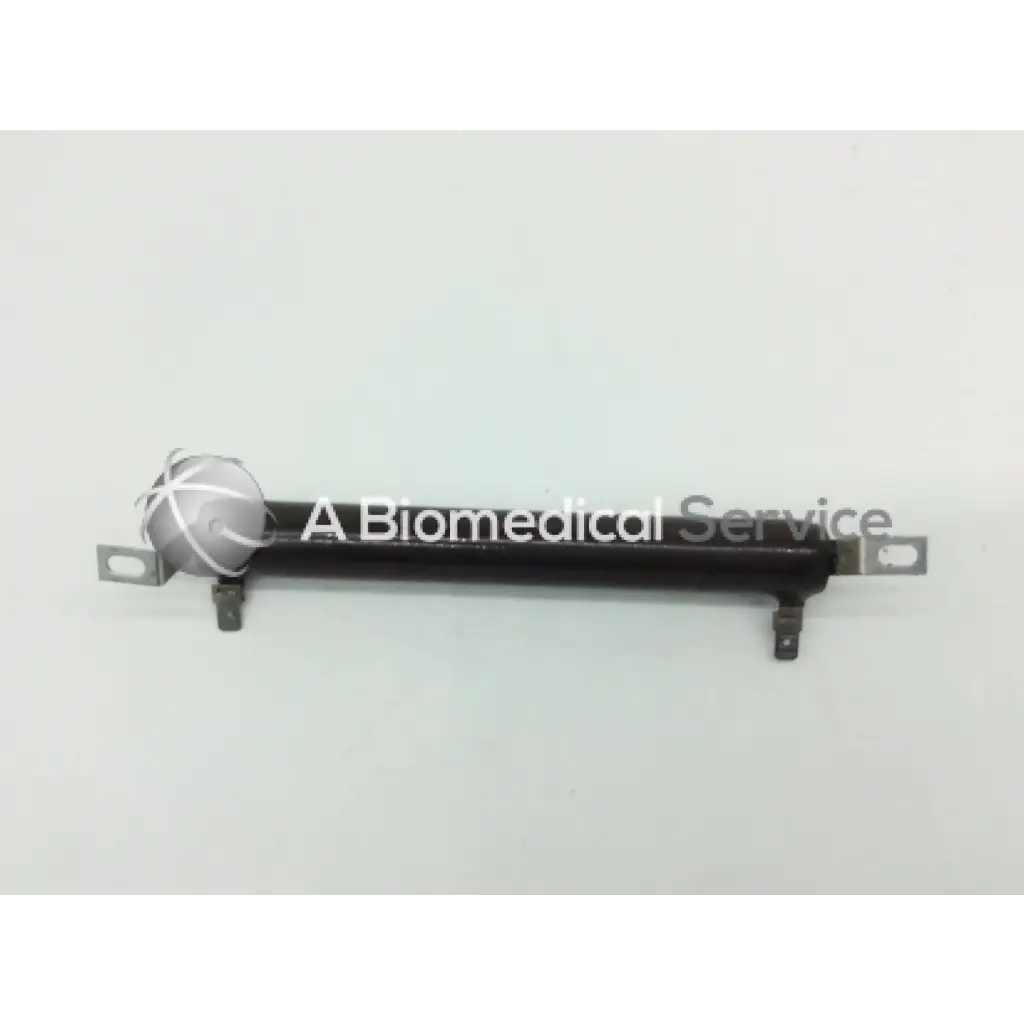 Black cylindrical ohmite 270-100m-538 vitreous enamel resistor with metallic spherical end and mounting brackets