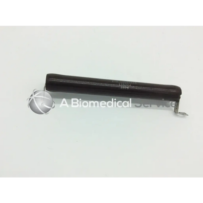 Black cylindrical Ohmite 270-100m-538 vitreous enamel resistor with metallic end connectors for electrical use