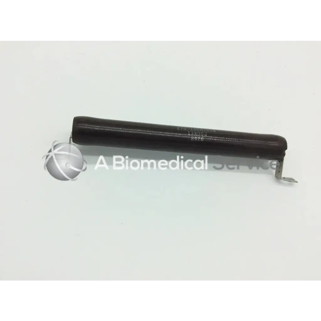Black cylindrical ohmite 270-100m-538 vitreous enamel resistor with metallic end connectors for electrical use