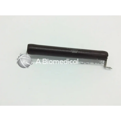 Black cylindrical ohmite 270-100m-538 vitreous enamel resistor with metallic end connectors for electrical use