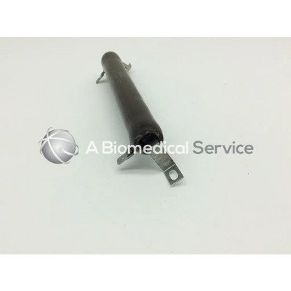 Ohmite 270-100m-538 vitreous enamel resistor in black cylindrical form with metallic mounting brackets