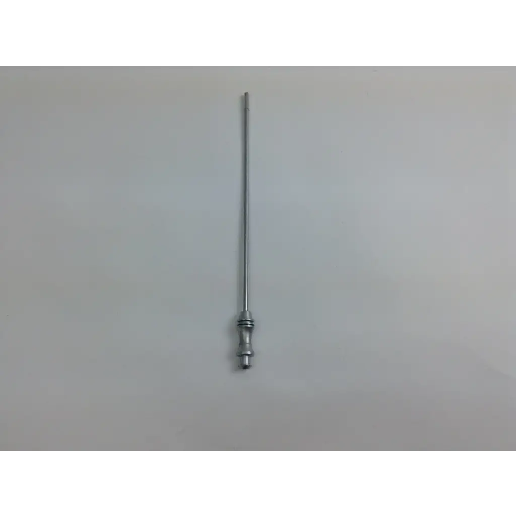 Slender metallic olympus cystoscopy resection set instrument with polished chrome finish and textured grip in aesculap sterilization case