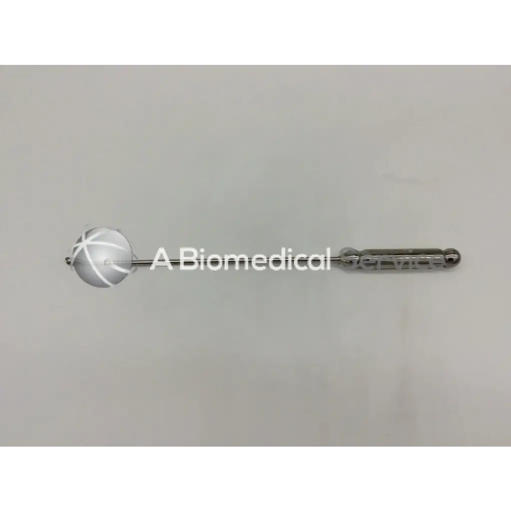 Silver orthopedic systems 5451 hand instrument with spherical head and white crosshatch patterns on cylindrical handle