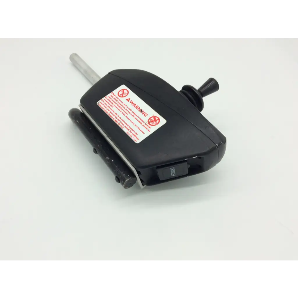 Black plastic pilot joystick d49637 with silver metallic shaft and handle for pride mobility jet wheelchair